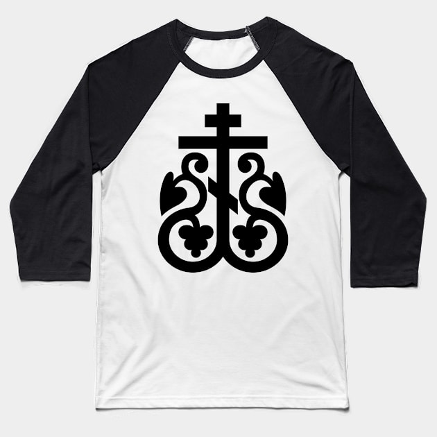 Eastern Orthodox Cross Baseball T-Shirt by thecamphillips